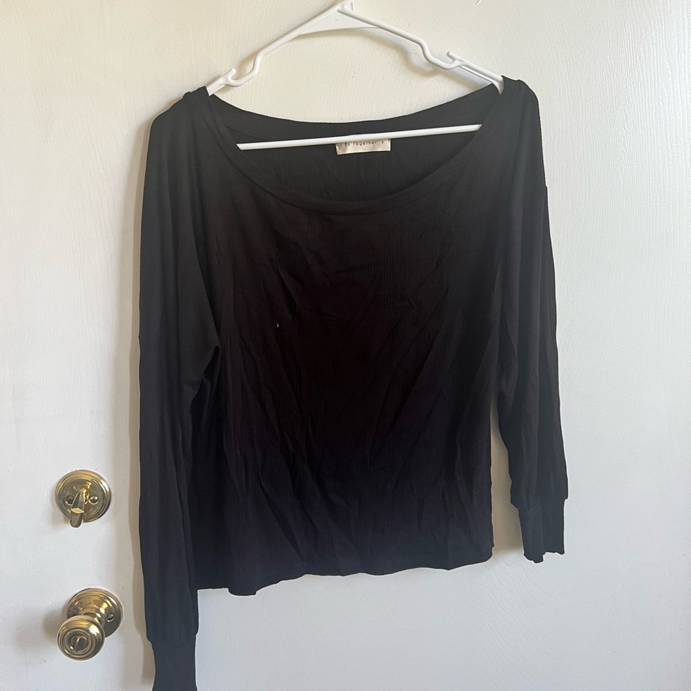 By Together Off the Shoulder Black Top Size Small